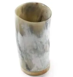 Kualitas tinggi Viking tanduk kaca minum tanduk kaca kopi kaca dengan resin dasar tanduk Viking dari india
