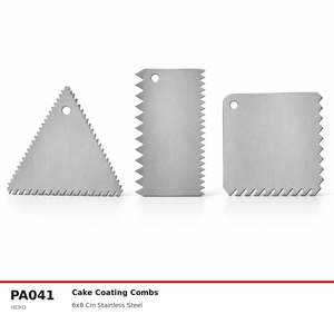 Peigne à décorer les gâteaux en métal Fida, peigne à glaçage rectangulaire - Product Image 1