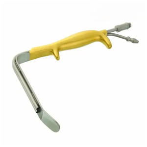 Vaslcare 18.5cm Rétracteur à fibre optique style Ferriera Manche doré en acier inoxydable Base d'instruments chirurgicaux manuels - Product Image 1