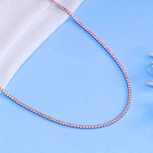 Silver Moonlit Grace Tennis <b>Fashion</b> <b>Necklace</b> - Product Image 2