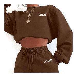 Ensembles OEM de sweatshirts et shorts surdimensionnés en éponge française de haute qualité survêtements décontractés ensembles pour femmes ensemble de survêtement 2 pièces - Product Image 3