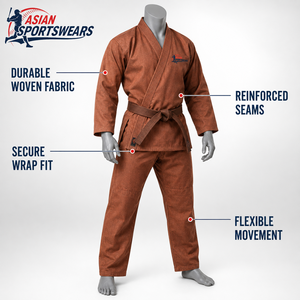 Best Price Strong Comfortable Cotton Martial Arts Wear Unisex Featuring Well-Fitted <b>Kimono</b> Suit Front Logo Durable Breathable - Product Image 3
