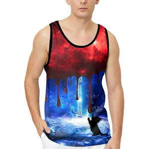 2025แฟชั่นสุดเพอร์เฟกต์สำหรับผู้ชายเสื้อผ้าออกกำลังกายพิมพ์ซับลิเมชัน3D เสื้อกล้ามระบายอากาศได้ดีแห้งเร็วกำหนดขนาดได้ - Product Image 3