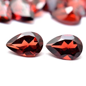 Piedra preciosa AAA + granate rojo 6x4mm piedra de corte de pera Natural Mozambique granate rojo piedra de corte suelto facetada semipreciosa para joyería - Product Image 4