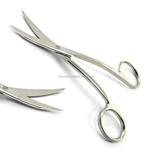 Tijeras quirúrgicas curvas LaGrange de 11cm, fuente de alimentación Manual, acero inoxidable Certificado CE para goma de tejido Dental, etiqueta privada OEM - Product Image 2