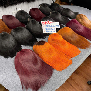 Pelo de trama de raíz saludable de lujo ideal para hacer pelucas personalizadas - Product Image 4