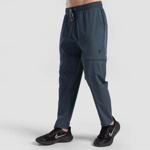 Grey Tech Tactical Pants XL Size High Waist Woolen <b>Trousers</b> with Distressed Wash and Straight Pattern Zipper Decoration - Product Image 3
