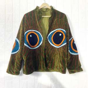 Chaqueta corta de terciopelo Suzani bordada de terciopelo, chaqueta vintage hecha a mano, chaqueta Suzani floral, chaqueta de terciopelo puro, bohemio - Product Image 5