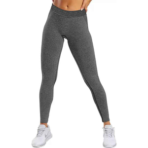 Pantalones de Yoga de punto sin costuras para mujer con logotipo personalizado acanalado sexy trasero para correr deportes - Product Image 4
