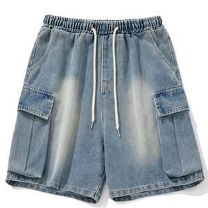 Custom Fit Hombres Pantalones cortos de mezclilla Suministro de fábrica Lavado Desgastado Blue Jeans Pantalones cortos Exportación a granel en todo el mundo - Product Image 3