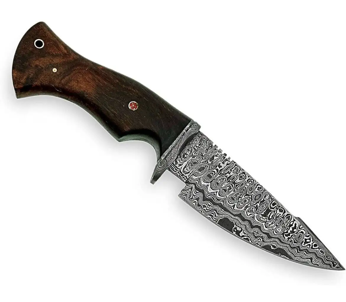 Custom Size Premium Quality Handmade Damascus Steel Hunting Knife Comfortable handle Grip Skinner knife 97mm