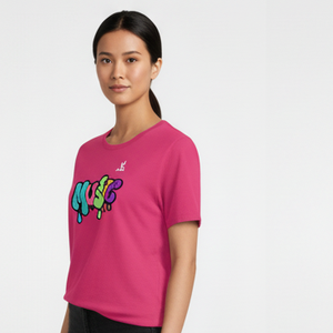 T-shirt en coton tricoté formel de haute qualité, marque de luxe, col rond, surdimensionné, lourd - Product Image 5