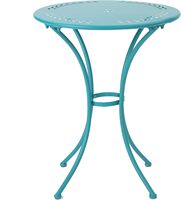 Ensemble de meubles d'extérieur en verre bleu mat moderne et durable, comprenant 3 pièces : table et chaises de jardin pour villa, salon ou hôtel
