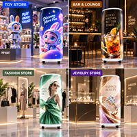 Écran LED créatif mobile sur roues pour affichage numérique intérieur, idéal pour salons professionnels, commerce de détail et événements