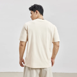 Sigh uality-camisetas de algodón con hombros caídos, camisetas lisas de algodón con estampado de logotipo personalizado - Product Image 4