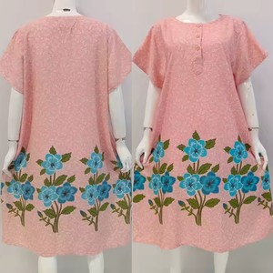 Robe de maman décontractée avec bouton sur le devant et col en O confortable et adaptée à l'allaitement - Product Image 6