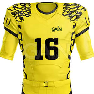 Uniformes de Fútbol Americano Personalizados con Logotipo para Hombre, Conjuntos Deportivos de Manga Corta, Transpirables, de Secado Rápido, 100% Poliéster, OEM Personalizado - Product Image 3