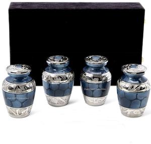 Grey Color Memorial Keepsake <b>Mini</b> Cremation <b>Urn</b> Decorated Metal Funeral <b>Urns</b> <b>for</b> Human <b>Ashes</b> Funeral Supplies <b>Urns</b> - Product Image 5