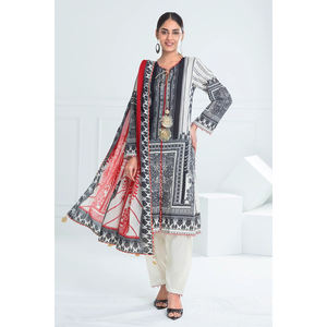 Vestidos de césped paquistaníes Salwar Kameez para mujer, venta al por mayor de Pakistán e India, vestido de césped de 3 piezas para ropa informal - Product Image 5