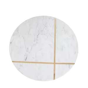 Plateau de service moderne de luxe avec base en marbre et poignée pour la décoration de Noël et les repas à prix avantageux - Product Image 1