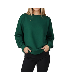 Sudadera de Mujer Personalizada, Ecológica, de Punto, Informal, de Forro Polar, con Cuello Redondo, Estampada, Holgada, Transpirable, para Invierno - Product Image 2