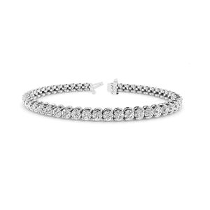 Chaîne de tennis en diamant coupe ronde pour femme Excellent style - Product Image 1