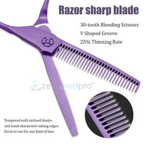 Men Women Single Thinning <b>Scissors</b> 30-40 Teeth <b>Hair</b> <b>Cutting</b> Styling Tool High Precision Single Thinning <b>Scissors</b> - Product Image 2