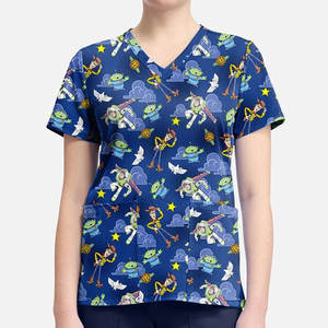 Uniforme Médico Cómodo y Elástico de Alta Calidad para Enfermeras y Doctores, Conjunto de Uniforme con Cuello en V, Mangas Cortas y Pantalones Jogger Unisex - Product Image 6