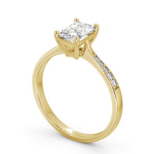 Anillo de Compromiso Clásico Vintage con Diamante Cultivado en Laboratorio de Corte Radiante para Mujer, Oro de 10k, 14k, 18k, Certificado IGI, Joyería de Boda - Product Image 6