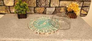 ถาดอะคริลิคทรงโดมสไตล์อาหรับหรูหราพร้อมเม็ดมุกฝังหรูหราสำหรับตกแต่งบ้านในเทศกาลอีดเดือนและงานรื่นเริง - Product Image 4