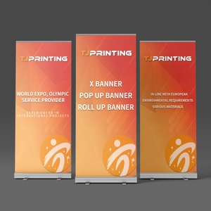 للبيع بالجملة لافتات قابلة للسحب لفة لأسفل لافتة حامل شاشة لفة الألومنيوم - Product Image 2