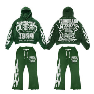 Survêtement d'hiver pour hommes en molleton 100% coton, personnalisation de la marque disponible, effet délavé au soleil, style hip-hop - Product Image 6