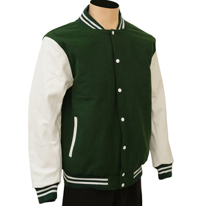 Sustainable Men College Varsity Jacket Breathable and Comfortable Cotton <b>Fabric</b> Custom Embroidery Logo Baseball Jacket for Men - Product Image 3