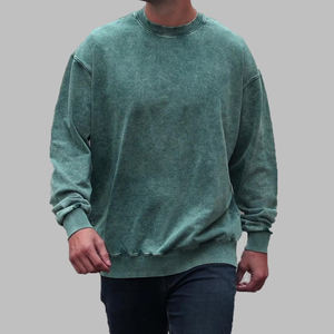 สเวตเชิ้ตแขนยาวสำหรับผู้ชายเสื้อสเวตเชิ้ตคอตตอนผสมพิมพ์ลายโลโก้ตามสั่ง - Product Image 3