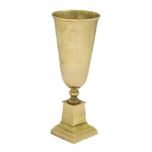 Florero de mesa de Metal a granel con acabado dorado brillante cuello largo de alta calidad para suministros de decoración para el hogar y la sala de estar - Product Image 3