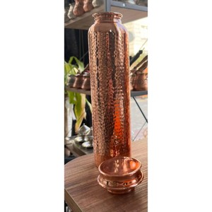 Botella de agua de cobre puro, artículos de bebida ideales con beneficios de Ayurveda y Yoga, nuevo diseño más vendido - Product Image 6