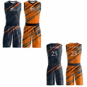 Service OEM personnalisé sur mesure de haute qualité maillot de basket-ball respirant réversible ensembles de basket-ball uniformes d'équipe - Product Image 3