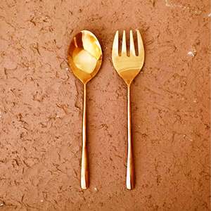 Servidores de Pastel y Ensalada, Juego de 2 Servidores de Ensalada de Acero Inoxidable Ecológicos, HECHO EN INDIA, GRAN VENTA - Product Image 5