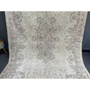 Tapis vintage 5,6 x 9,3 pieds, grand tapis turc, tapis oriental brun gris - Product Image 2