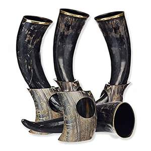 Cuernos para beber con soporte de cuerno hechos de fabricante de cuernos de búfalo y exportador de artesanía de la India - Product Image 1