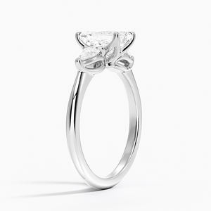 Fleur intemporal elegancia tres piedras diamante anillo de compromiso Original 14K oro IGI certificado laboratorio diamante joyería para mujer - Product Image 6