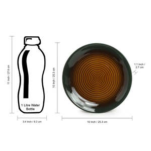 Assiettes à dîner en céramique émaillée à la main de style moderne, poterie de studio, teintes ambrées et turquoise, lot de 6, passe au micro-ondes, motif personnalisable, hôtels - Product Image 2