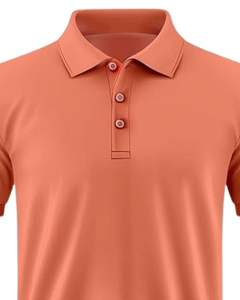 Camiseta Polo Personalizada para Hombre, Color Naranja Melocotón, Manga Corta, Camiseta de Golf, Tejido Suave y Transpirable, Ropa Casual, OEM Personalizado - Product Image 4