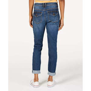 Jeans da Donna Stile Vintage Vanilla Star, Pantaloni Cargo Blu Strappati e Risvoltati, Denim Lavabile e Traspirante, Taglia 0 - Product Image 2
