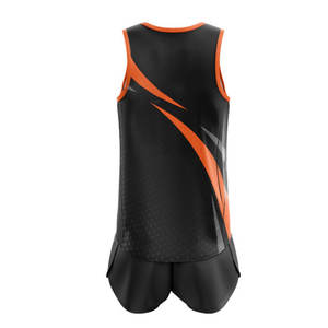 Camisa personalizada OEM para hombre, pantalones cortos, conjuntos de uniformes de pista y campo, 100% de poliéster, secado rápido, contraste de colores, ropa para correr y trotar - Product Image 3