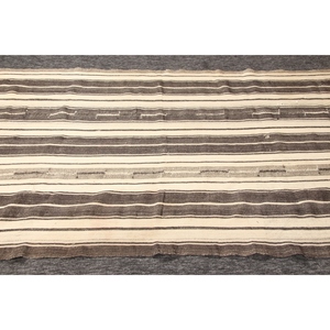 Alfombra Vintage KLM de 4.6x7.9 pies (140x240 cm), Alfombra Turca a Rayas Beige - Product Image 5