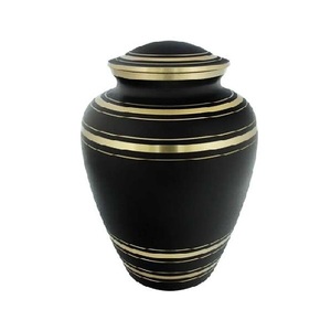 Nouveau Design Laiton Noir/Or Cendres Humaines Urnes de Crémation pour Femmes et Hommes Adultes Urnes Enterrement Mémorial Urnes de Crémation - Product Image 1