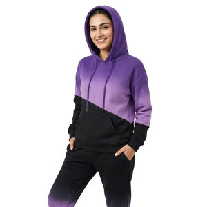 Sudaderas con Capucha para Mujer al por Mayor, Diseño de Bloques de Color, Estilo Informal Deportivo, Sudadera con Capucha de Algodón Suave con Logotipo Personalizado - Product Image 1