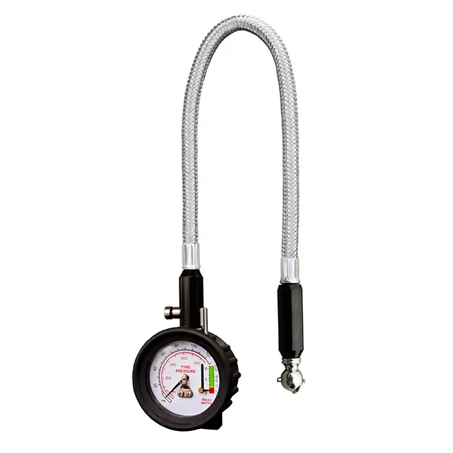 Measure tool 2" 130psi tire air pressure gauge for tire tread depth tire air gauge