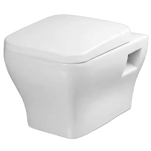 Cisterna oculta de diseño europeo para colgar en la pared, inodoro de cerámica para colgar en la pared, tazón cuadrado, inodoro para colgar en la pared, asiento de inodoro inteligente - Product Image 1